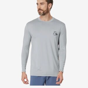 Quiksilver DNA Bubble Logo Long Sleeve Surf Tee Rashguard NWT UPF 50+
